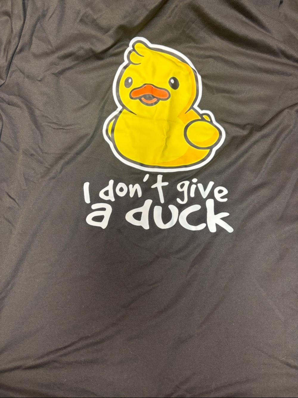 "I don't give a duck" Black Graphic Tee - Picture 2 of 2